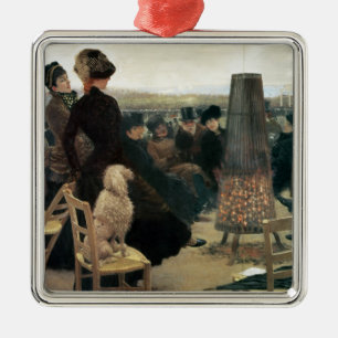 Ornamento De Metal As raças em Auteuil, parte de um triptych (óleo 