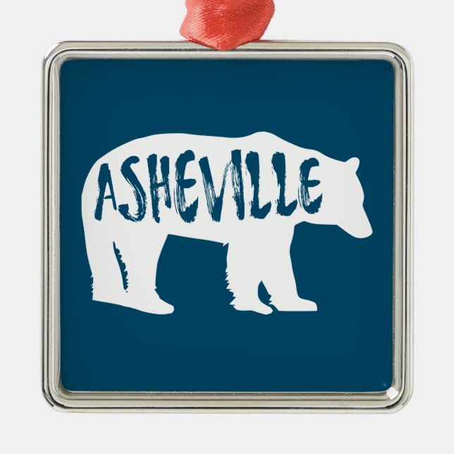 Ornamento De Metal Asheville Bear (Frente)