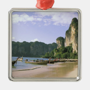Ornamento De Metal Ásia, Tailândia, Krabi. Praia de West Railay, long