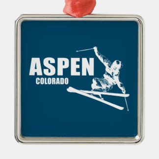 Ornamento De Metal Aspen Colorado Skier