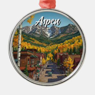 Ornamento De Metal Aspen Colorado Viagem