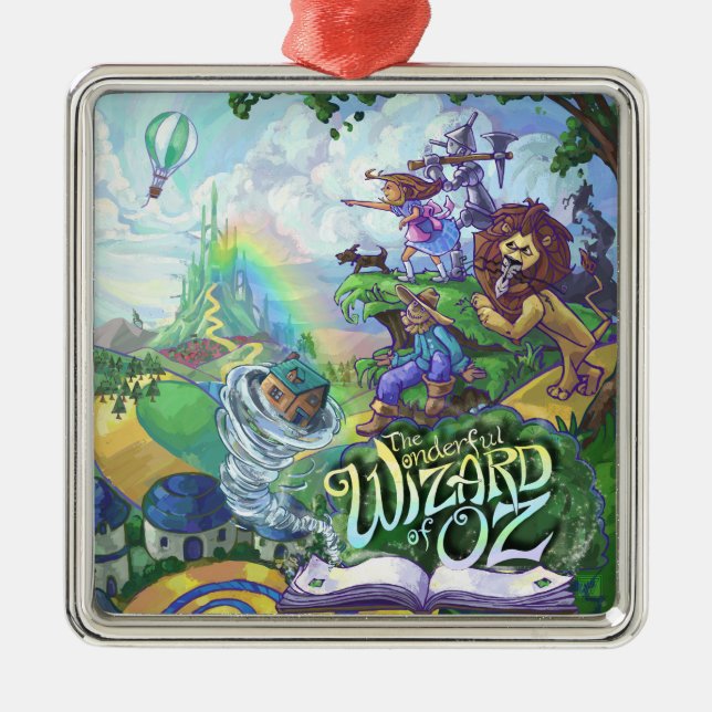 Ornamento De Metal Assistente de Oz (Frente)