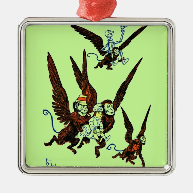 Ornamento De Metal Assistente de Oz (Frente)