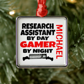 Ornamento De Metal Assistente de Pesquisa Adora Jogar Videos games