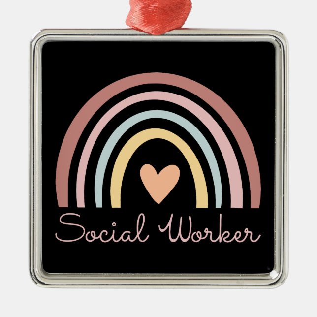 Ornamento De Metal Assistente Social II (Frente)