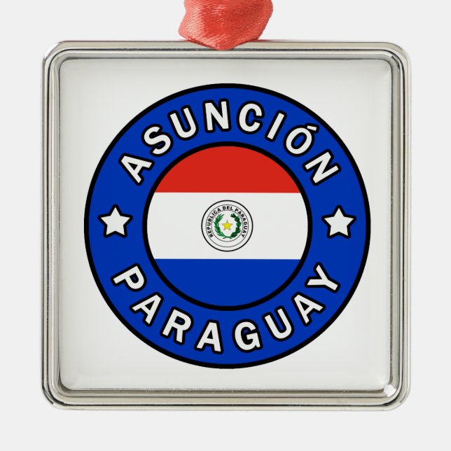 Ornamento De Metal Assunção Paraguai (Frente)