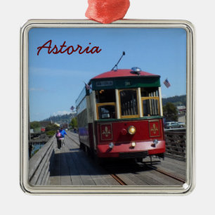 Ornamento De Metal Astoria Riverfront Trolley