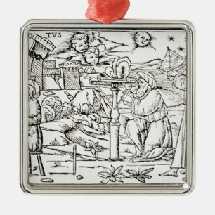 Ornamento De Metal Astrólogo árabes, cópia de uma ilustração de
