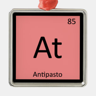 Ornamento De Metal At - Antipasto Apetista Química Mesa periódica