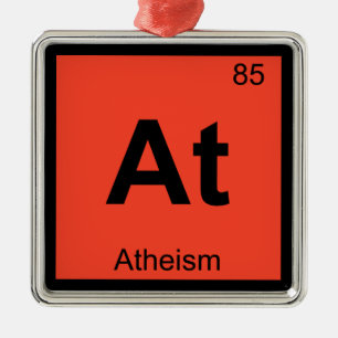 Ornamento De Metal At - Atheism Filosofia - Símbolo de Química