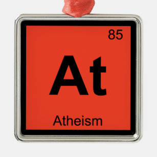 Ornamento De Metal At - Atheism Filosofia - Símbolo de Química