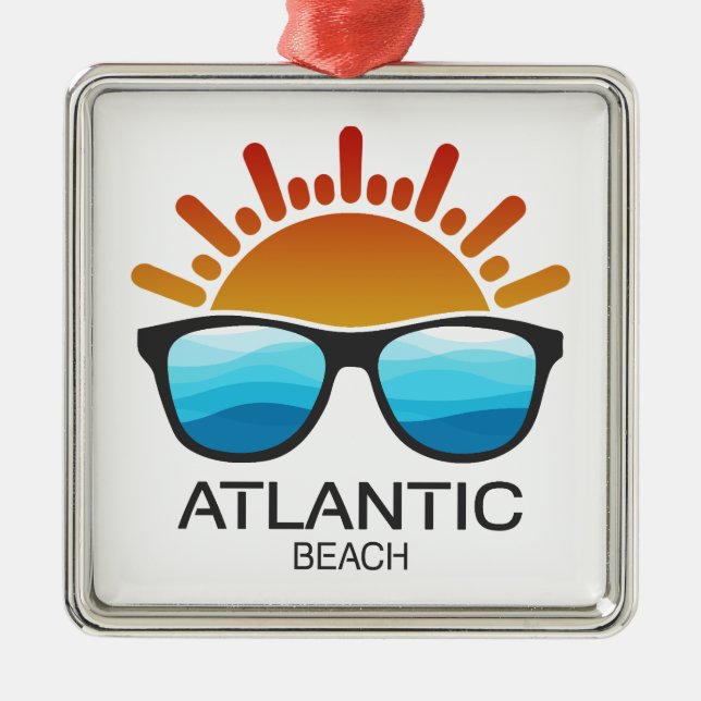 Ornamento De Metal Atlantic Beach North Carolina (Frente)