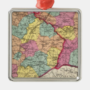 Ornamento De Metal Atlas topográfico de Maryland