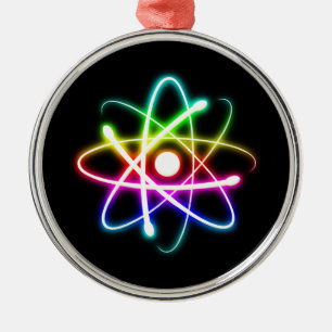 Ornamento De Metal Atom brilhante colorido