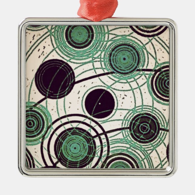 Ornamento De Metal átomos e elétrons (Frente)