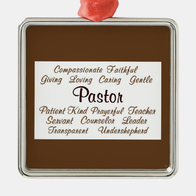 Ornamento De Metal Atributos de Pastor (Frente)