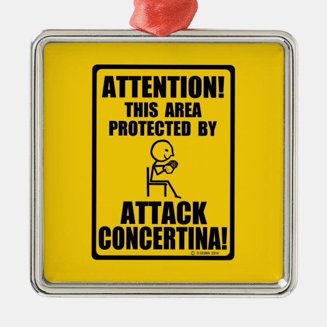 Ornamento De Metal Attack Concertina (Frente)