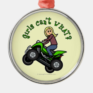 Ornamento De Metal ATV claro Quatro Rodas