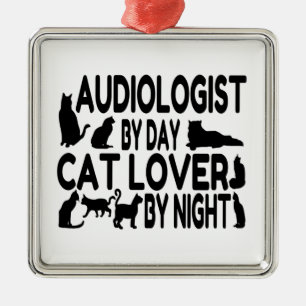 Ornamento De Metal Audiologista Cat Lover