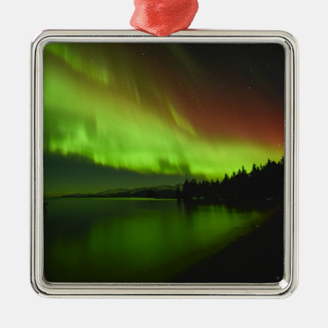Ornamento De Metal Aurora Barrada (Frente)