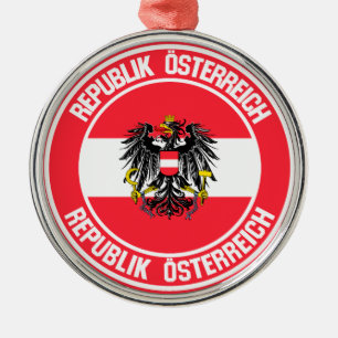 Ornamento De Metal Áustria Round Emblem