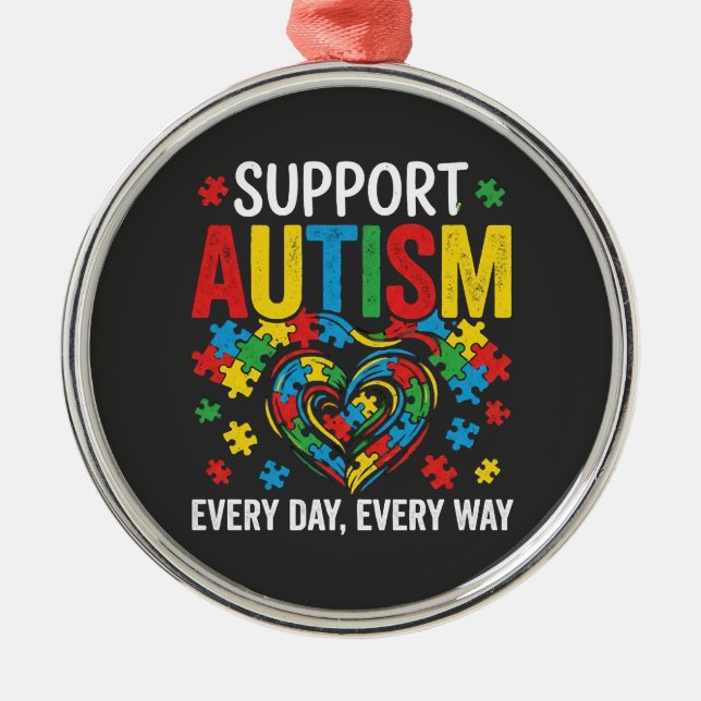 Ornamento De Metal Autism awareness (Frente)