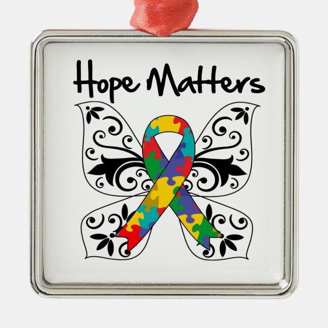 Ornamento De Metal Autismo Hope Importa (Frente)