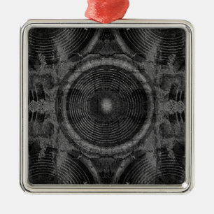Ornamento De Metal Auto-falantes de música branca e preta