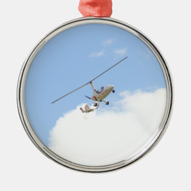 Ornamento De Metal Autogyro em voo (Frente)