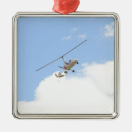 Ornamento De Metal Autogyro em voo