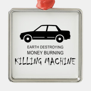 Ornamento De Metal Automóvel Terra Destruindo Máquina de Matança