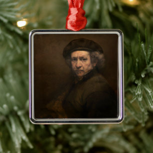 Ornamento De Metal Autorretrato de Rembrandt: Pintor da Idade de Ouro