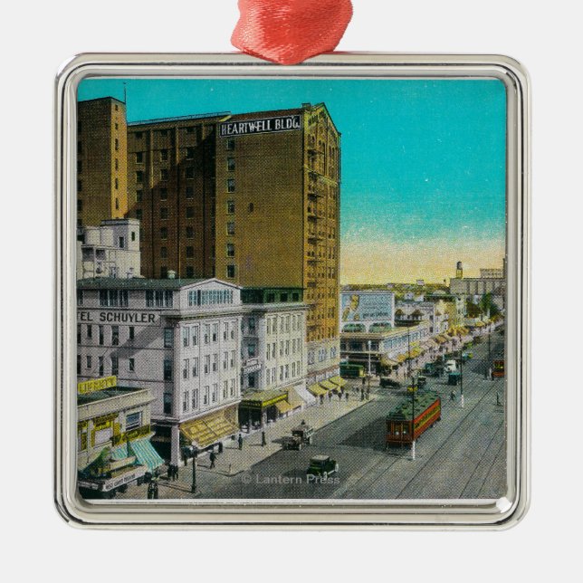 Ornamento De Metal Avenida do oceano que olha do leste, Long Beach (Frente)