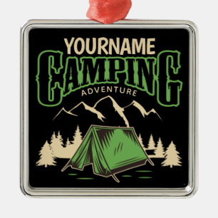 Ornamento De Metal Aventura de Viagem de Camp Familiar Personalizada