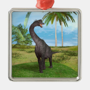 Ornamento De Metal Aventura na Selva do Dinossauro de Pescoço Longo