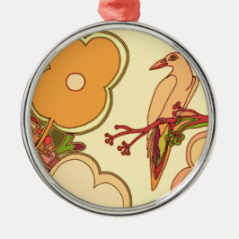 Ornamento De Metal Aves Whimsical