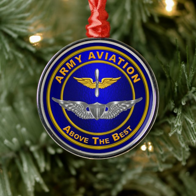 ORNAMENTO DE METAL AVIAÇÃO DO EXÉRCITO (Árvore)