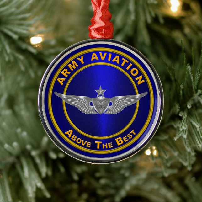 ORNAMENTO DE METAL AVIAÇÃO DO EXÉRCITO (Árvore)