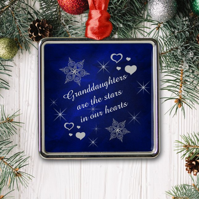 Ornamento De Metal Avô Star Snowflake Keepsak (Criador carregado)