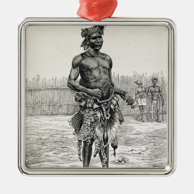 Ornamento De Metal Azandeh Binsa ou doutor de bruxa (Frente)