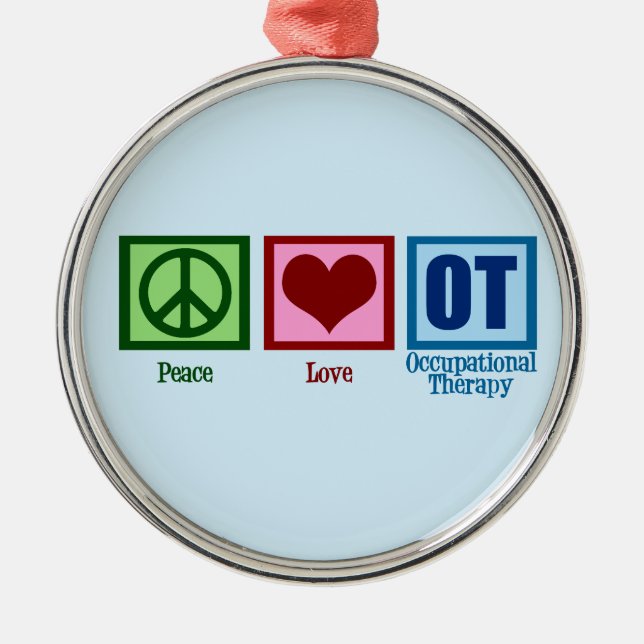 Ornamento De Metal Azul de OT (Frente)