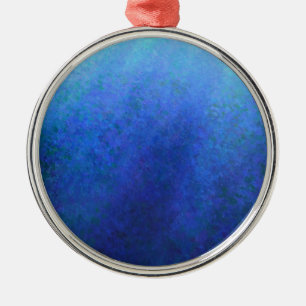 Ornamento De Metal Azul grande