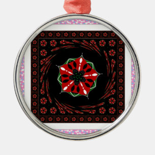 Ornamento De Metal Azul-rosa, Heranças Brancas do Amor