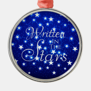 Ornamento De Metal Azul Stargazer