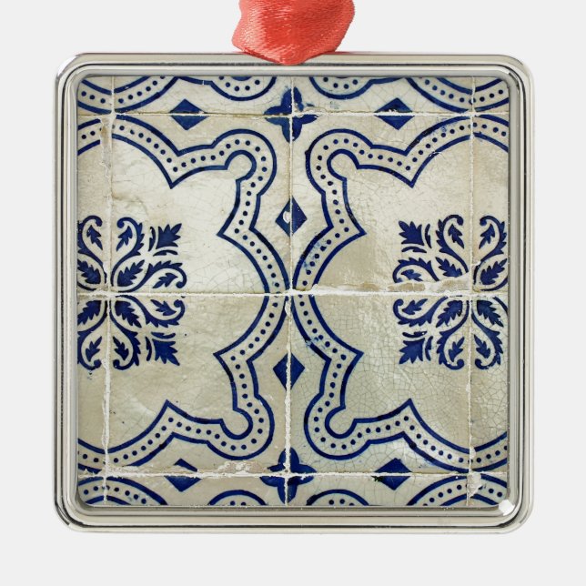 Ornamento De Metal Azulejos, Portuguese Tiles (Frente)