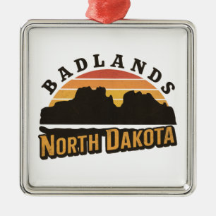 Ornamento De Metal Badlands North Dakota Retro