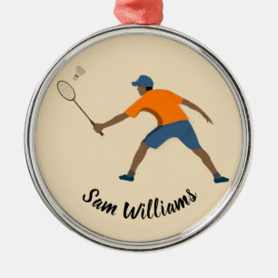 Ornamento De Metal Badminton