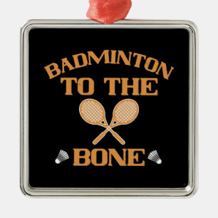 Ornamento De Metal Badminton - Badminton ao osso