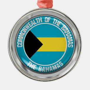 Ornamento De Metal Bahamas — Round Emblem