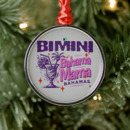Ornamento De Metal Bahamas Souvenir Gift: Bimini Bahamas Bahama Mama